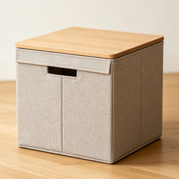 Compact Fabric Storage Cabinet